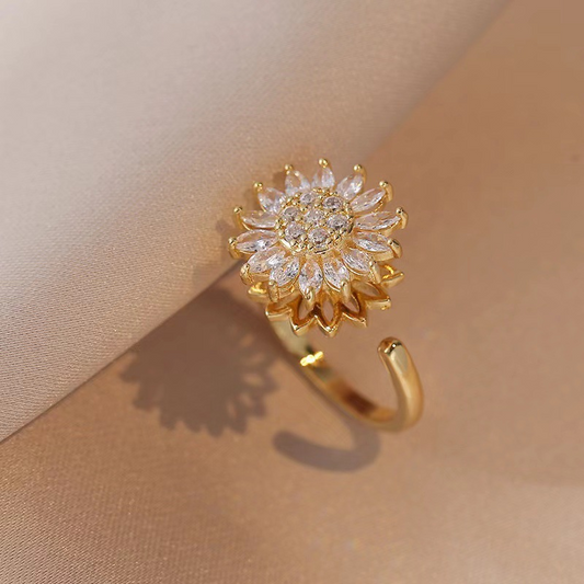 COLLAR Y ANILLO GIRATORIO GIRASOLES